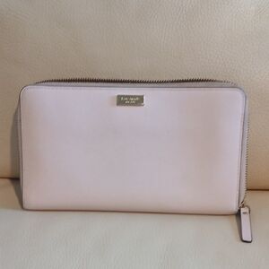 Kate Spade Blush Wallet with Gold Detail